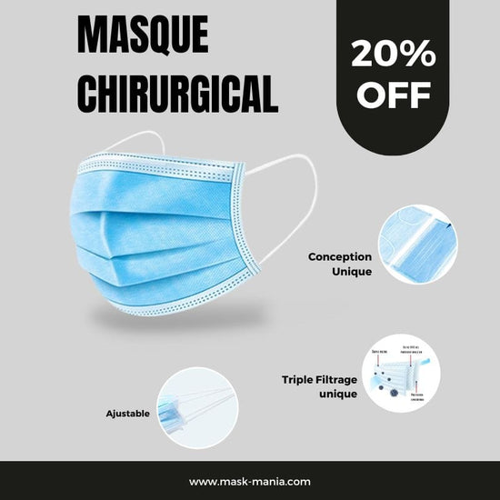 Masque Chirurgical Blanc| Mask Mania | Boutique Officiel