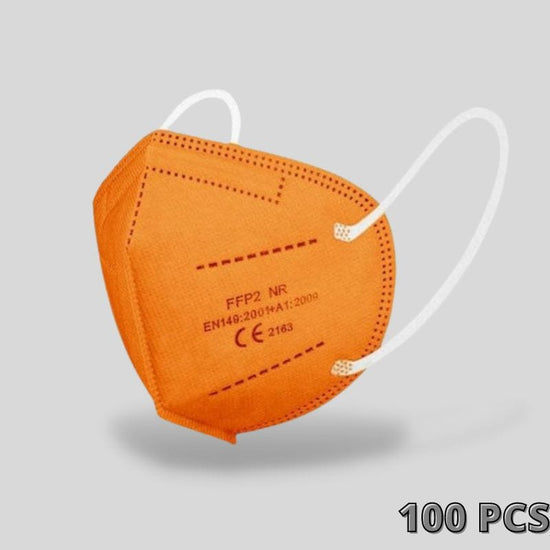 Orange 100PCS Masque FFP2 Orange | Mask Mania