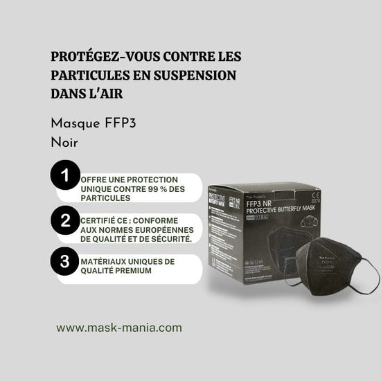 Masque FFP3 Noir | Mask Mania