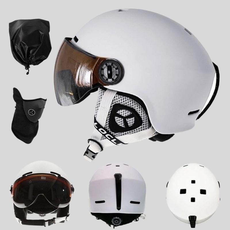 Blanc / M (52-56cm) Masque Snowboard | Mask Mania
